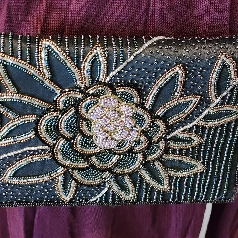 Vintage Beaded Evening clutch purse Made By Courtenay